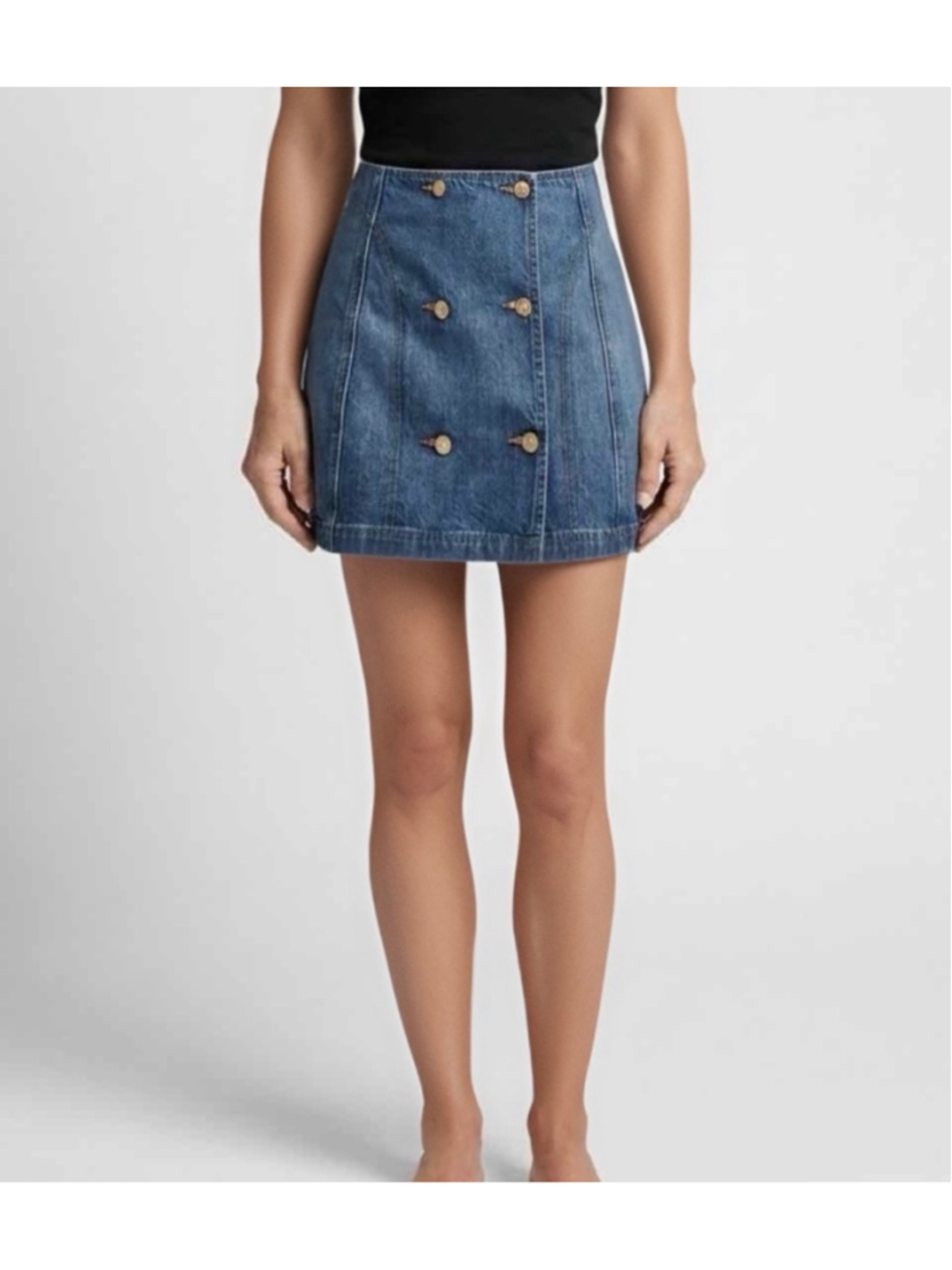 Ulla Johnson Clara Mini Denim Skirt Tigress 2 NWT - Picture 2 of 7